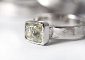18ct Fairtrade white gold with Argyle diamond by Zoe Pook Jewellery