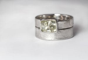 18ct Fairtrade white gold with Argyle diamond by Zoe Pook Jewellery