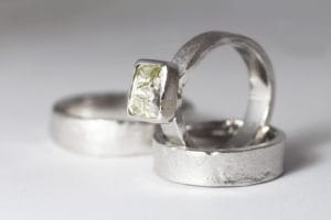 18ct Fairtrade white gold with Argyle diamond by Zoe Pook Jewellery