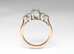 18ct Fairtrade rose and white gold with diamonds