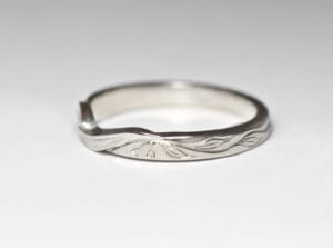 Platinum with sapphire and spinels