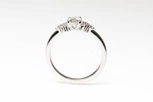 18ct Fairtrade white gold with diamonds