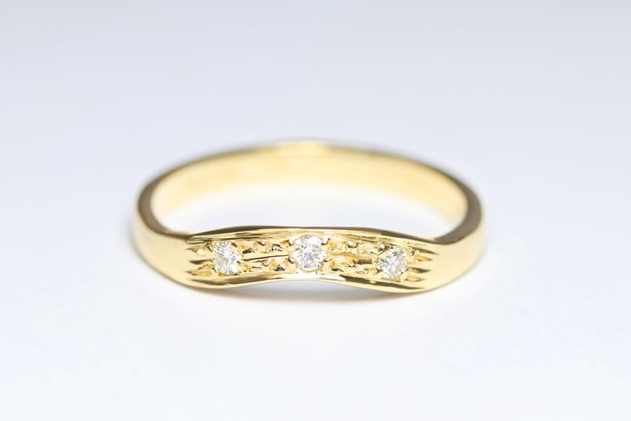 18ct Fairtrade gold with diamonds