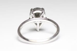18ct Fairtrade white gold with salt and pepper diamond