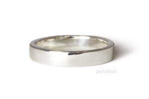 white gold ring polished