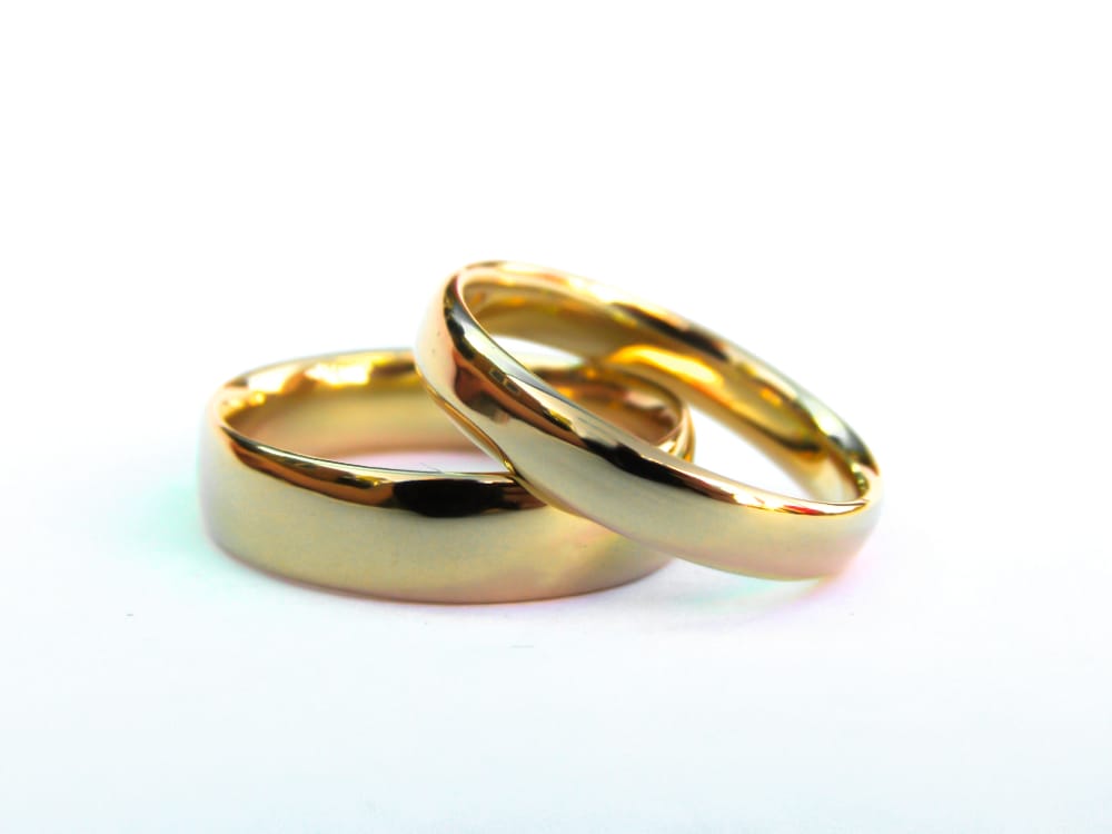 Recycled 9ct Yellow Gold Wedding Bands