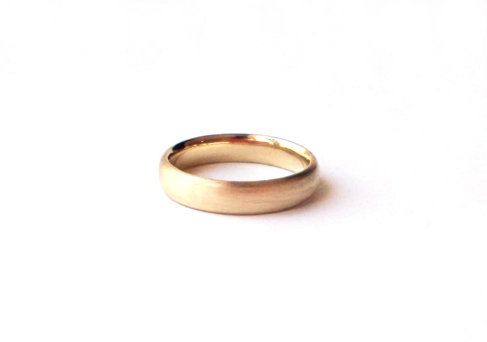 Recycled Yellow Gold Satin Finish Band