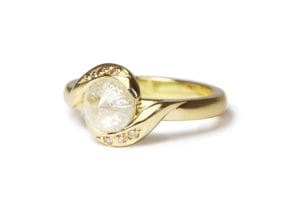 Salt and pepper diamond ring