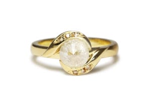 Salt and pepper diamond ring