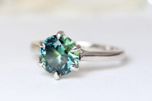 Australian parti sapphire and platinum