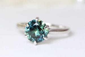 Australian parti sapphire and platinum