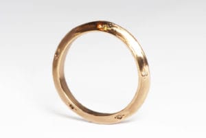 18ct Fairtrade gold with diamonds