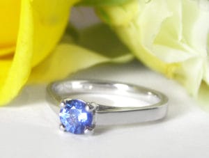 18ct Fairtrade gold with ceylon sapphire