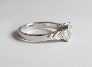18ct Fairtrade white gold with diamonds by Zoe Pook Jewellery