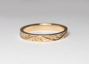 Recycled gold with ruby by Zoe Pook Jewellery