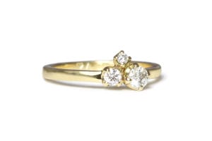 Recycled gold with diamonds