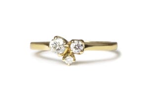 Recycled gold with diamonds