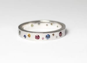 18ct Fairtrade gold with Australian gems