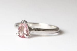 18ct gold with morganite