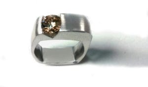 Palladium and Vintage Diamond Band