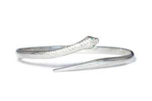 Silver snake bangle