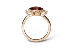Rose gold muscat sapphire
