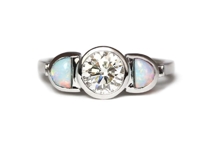 Diamond with opal