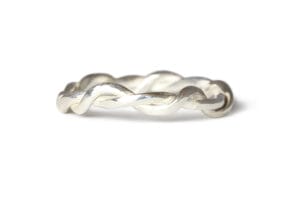 Silver twist ring
