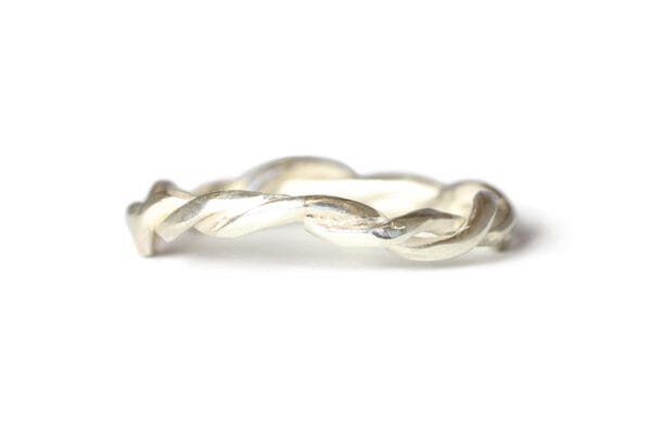 Silver twist ring