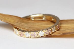 pink sapphires and diamonds