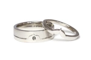 white gold his and hers welders