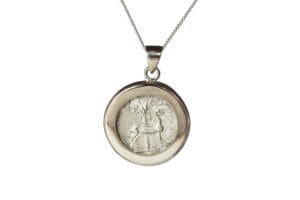 BC coin in white gold