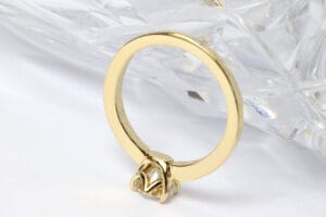 Yellow gold diamond solitaire