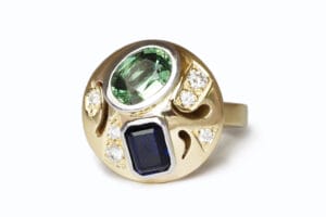 Vintage gems in yellow gold