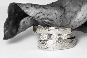 White gold with diamonds
