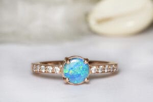 opal diamonds in rose gold