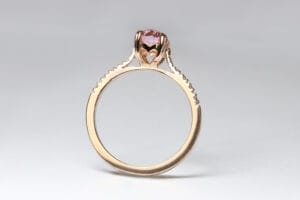 pink sapphire diamonds rose gold