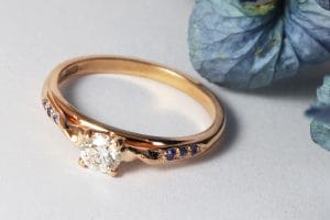diamond sapphires rose gold