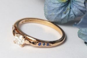 diamond sapphires rose gold