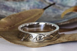silver with engraving