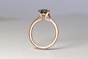 parti sapphire in rose gold