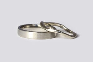 white gold shaped band