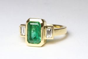 Zambian emerald and diamonds