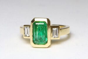 Zambian emerald and diamonds