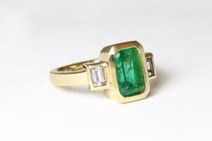 Zambian emerald and diamonds