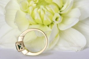 Zambian emerald ring