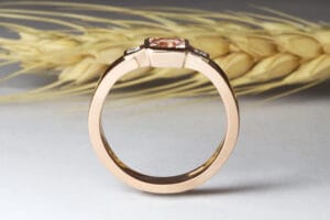 Peach sapphire rose gold