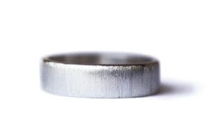 Textured silver band