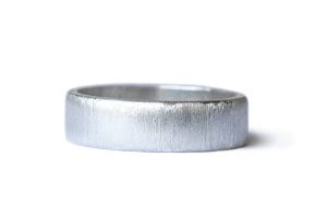 Textured silver band