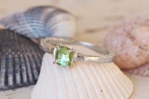 green tourmaline ring